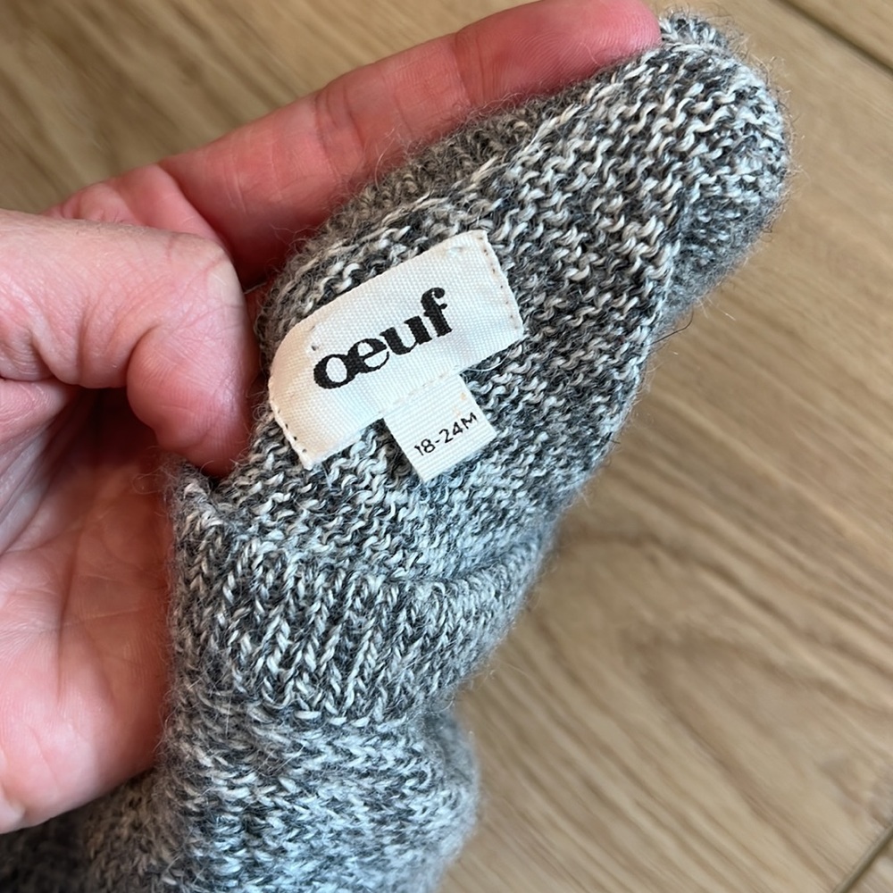 Oeuf bunny romper and hat | 100% baby alpaca - Picture 5 of 6